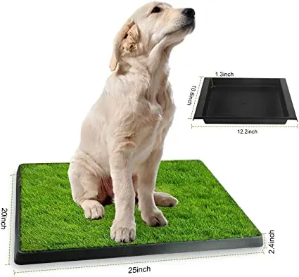 

hot sale out door grass customized mat eco-friendly deep clean pet potty dog toilet grass Dog Toilet Puppy Pee Training Pad, Green