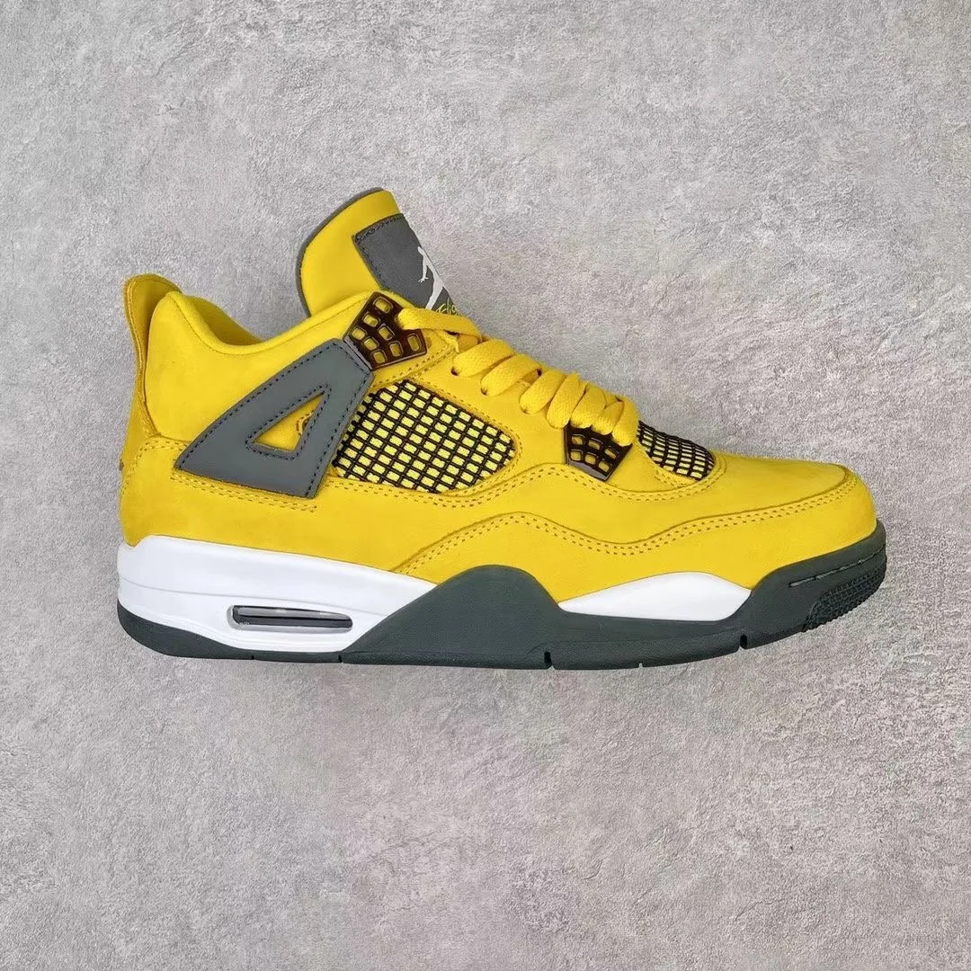 

Top 1:1 Quality 2021 New Tour Yellow Lightning AJ4 Sneaker Nike Air Jordan 4 Retro Shoes for Men