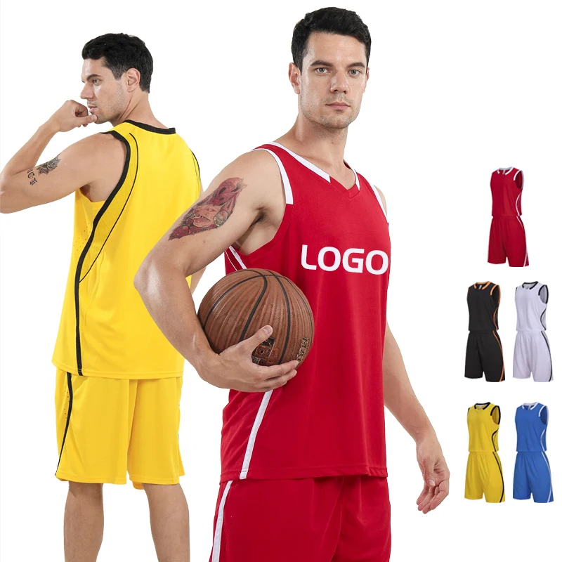 

2021 Cheap basketball uniform set sports breathable basketball uniform jersey training men basketball uniform, Yellow,white,red,black,green,light blue,dark blue,orange/customized