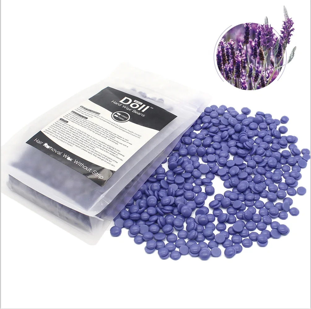 

Painless Hair removal Natural Rosin Lavender 500g Hard Wax Beans Depilatory Wax