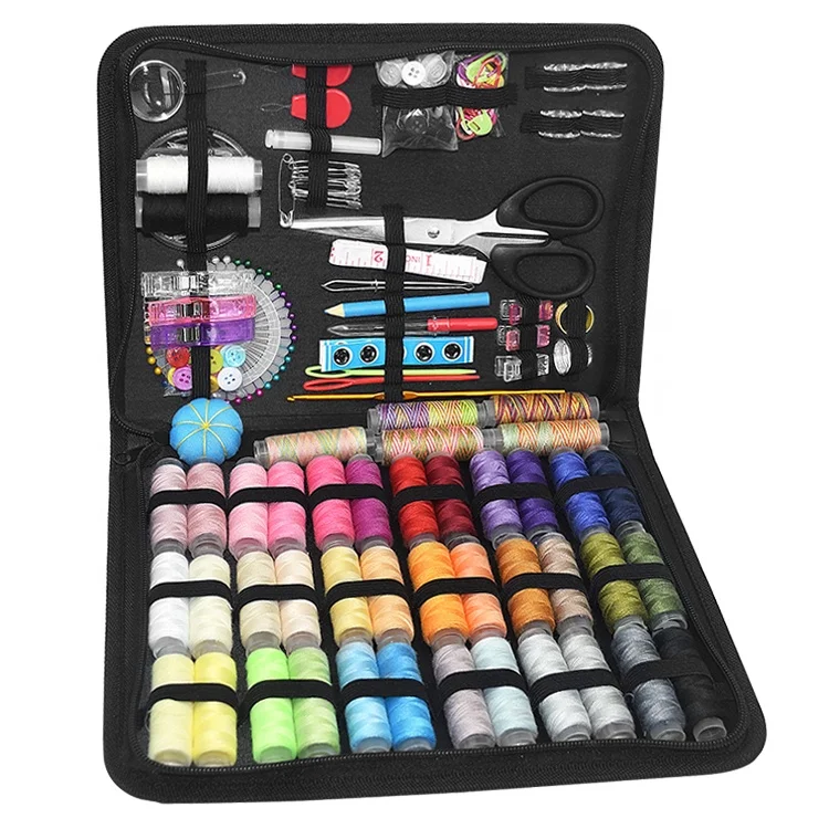 

230pcs sewing supplier complete accessories XL large sewing kit, Black