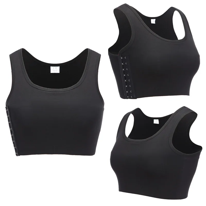 

Chest Binder Women Breast Binders 3 Rows Flat Front Hook Vest Casual Compression Shapers Lesbian Body Shaper Corset S-6XL, Several colors