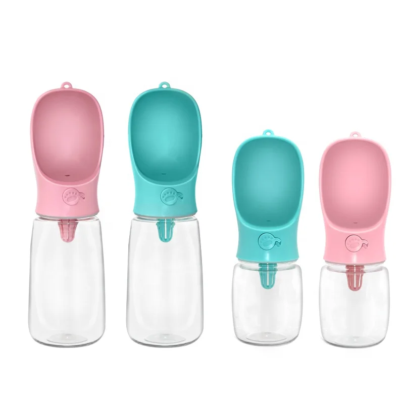 

Pet Portable Dog Water Bottle 350ml 550ml Pet Feeder Outdoor Travel Pet Water Bottle ABS Cat Dog Water Bottle, Pink,blue