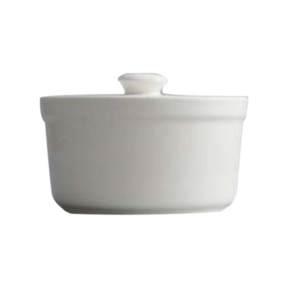 

Korean Cuisine White Ceramic Cookware Bowl Miso Soup Stew Casserole Fire Korean Bibimbap Stone Pot