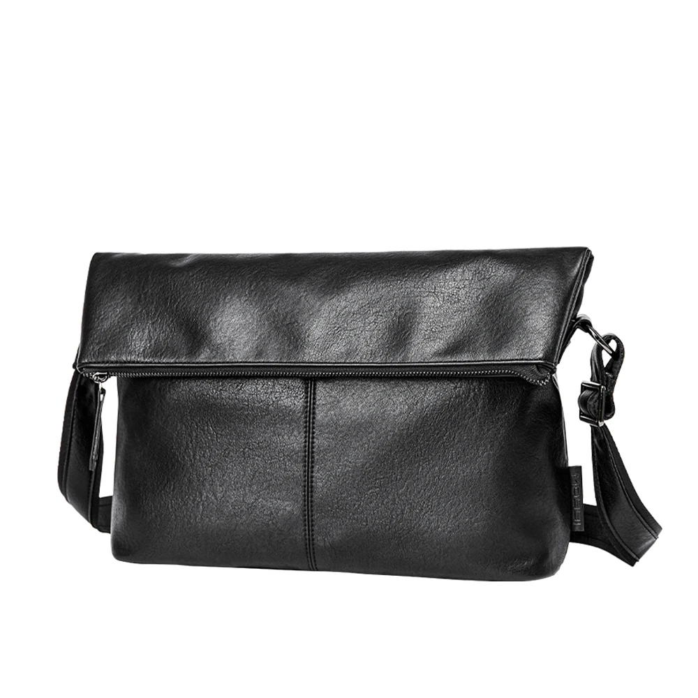 MOYYI PU Leather Messenger Bags for Men Crossbody Bag Business Leather Shoulder Bag