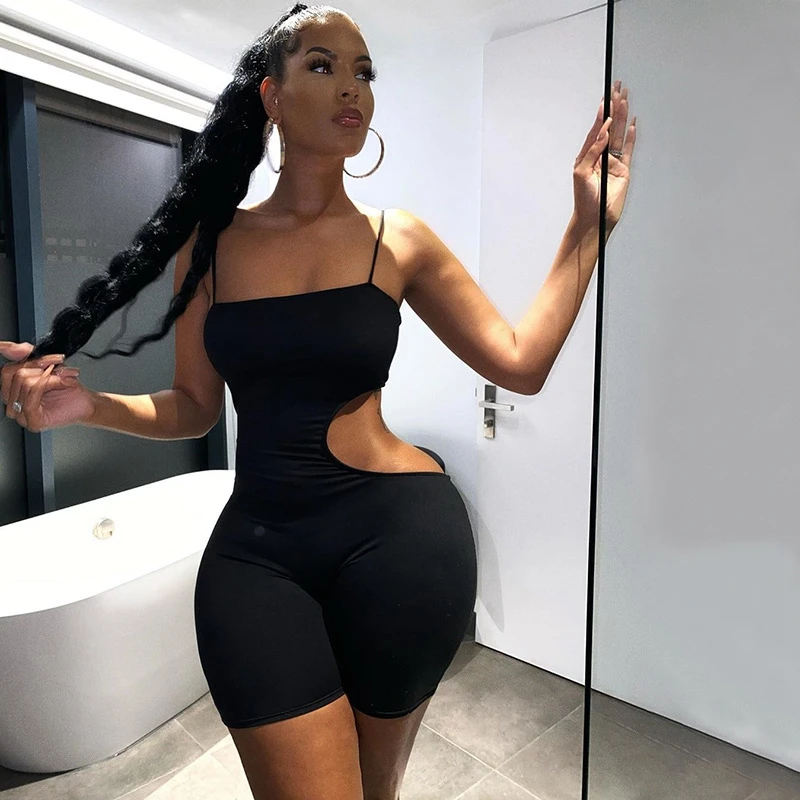 

Shorts Hollow Out One Piece Rompers women lady Jumpsuit