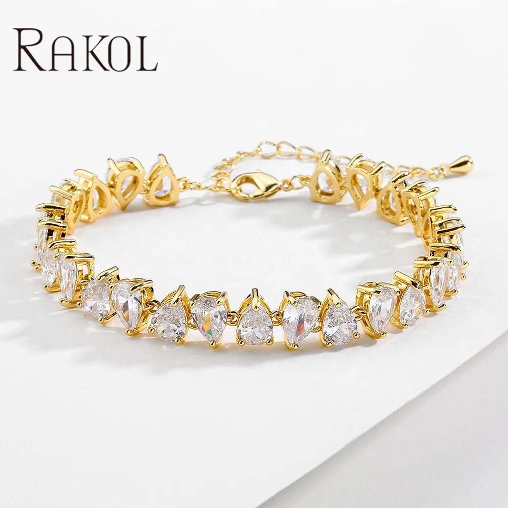 

RAKOL BP2259 high quality bracelet for women diamond cubic zircon adjust bracelet charm bracelet silver 925 sterling