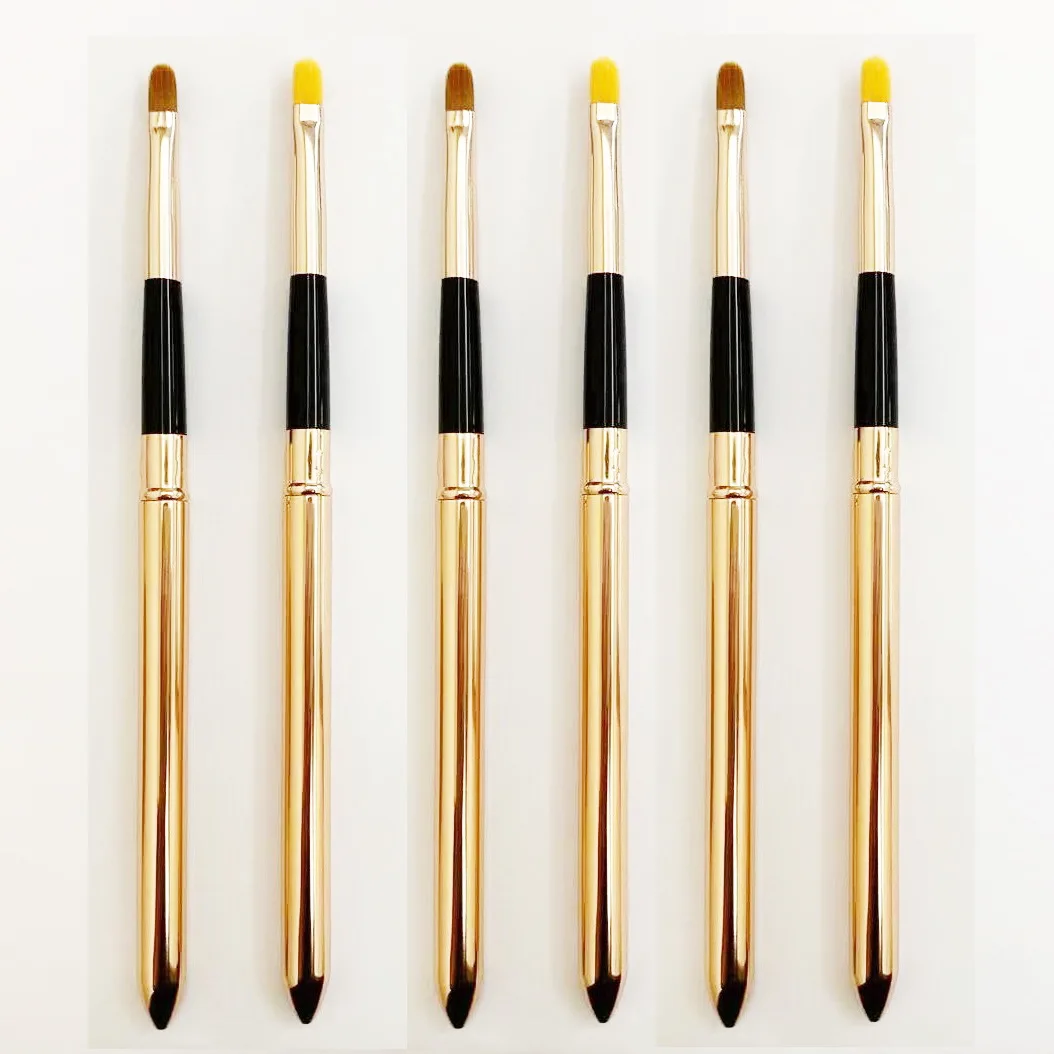 

New Rose Gold JDK Retractable Lip Makeup Brushes With Tube Container