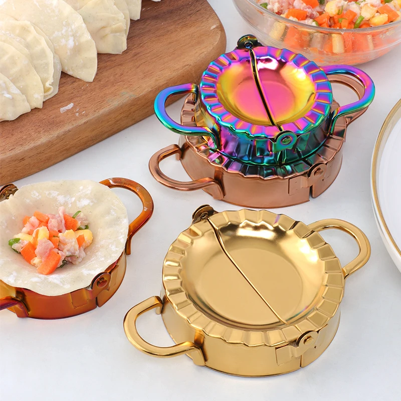 

New Products 2020 Convenient Kitchen Helper Mini Tools Stainless Steel Dumpling Mould, Silver/gold/rose gold/rainbow no.0/rainbow no.3