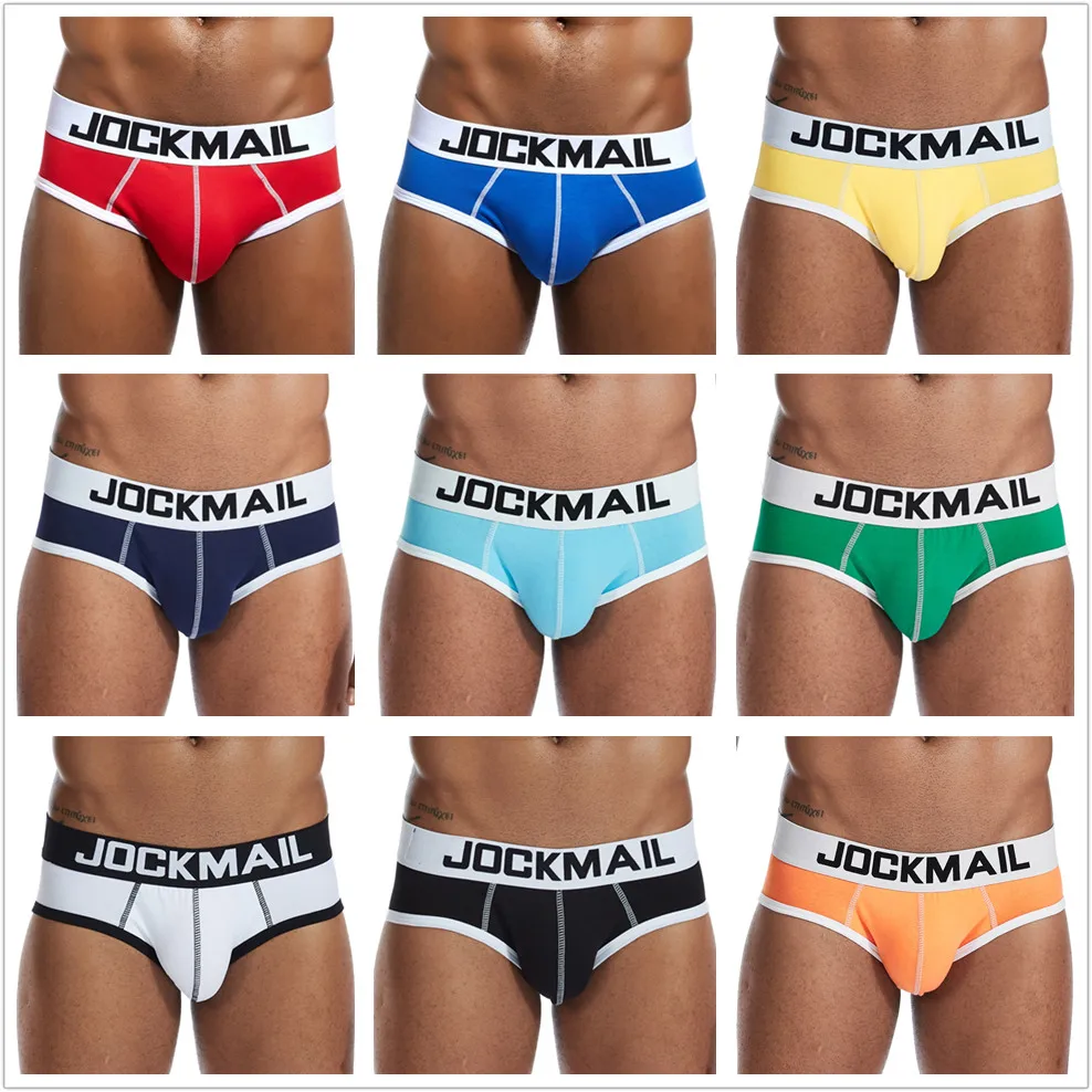 

JOCKMAIL 9 colors cotton boxer low waist sexy briefs fashion big size American brand underwear men