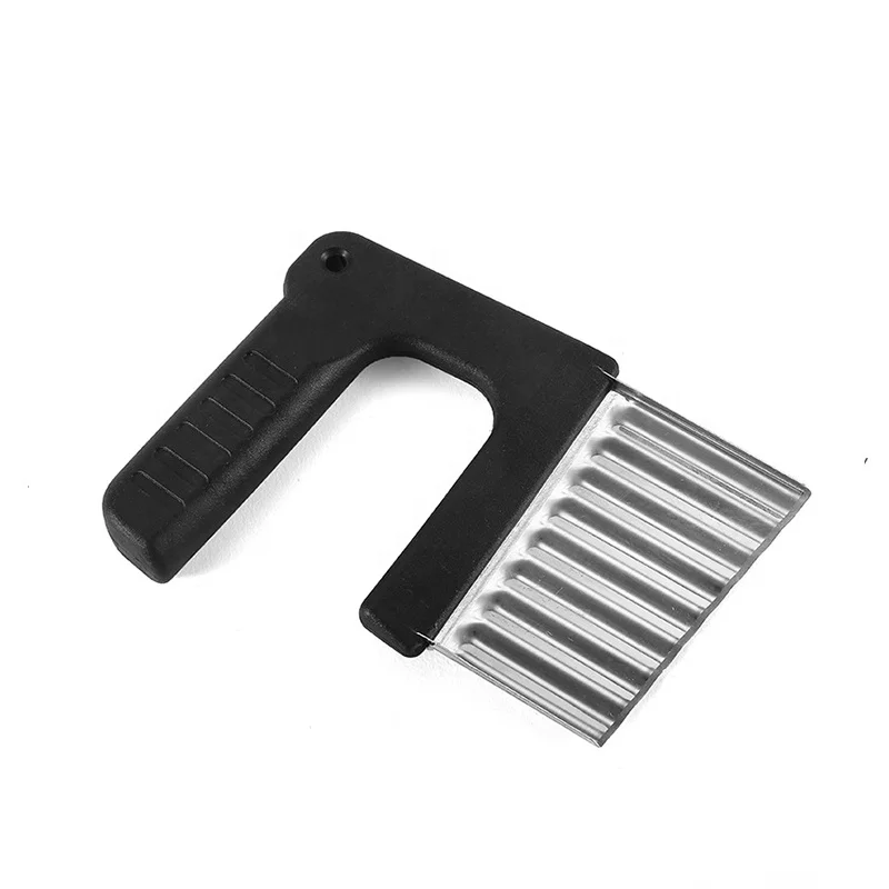 

Crinkle Cut knife Stainless Steel Crinkle Cutting tool Fruit And Vegetable Wavy Chopper Knife Wave Slicer, Black