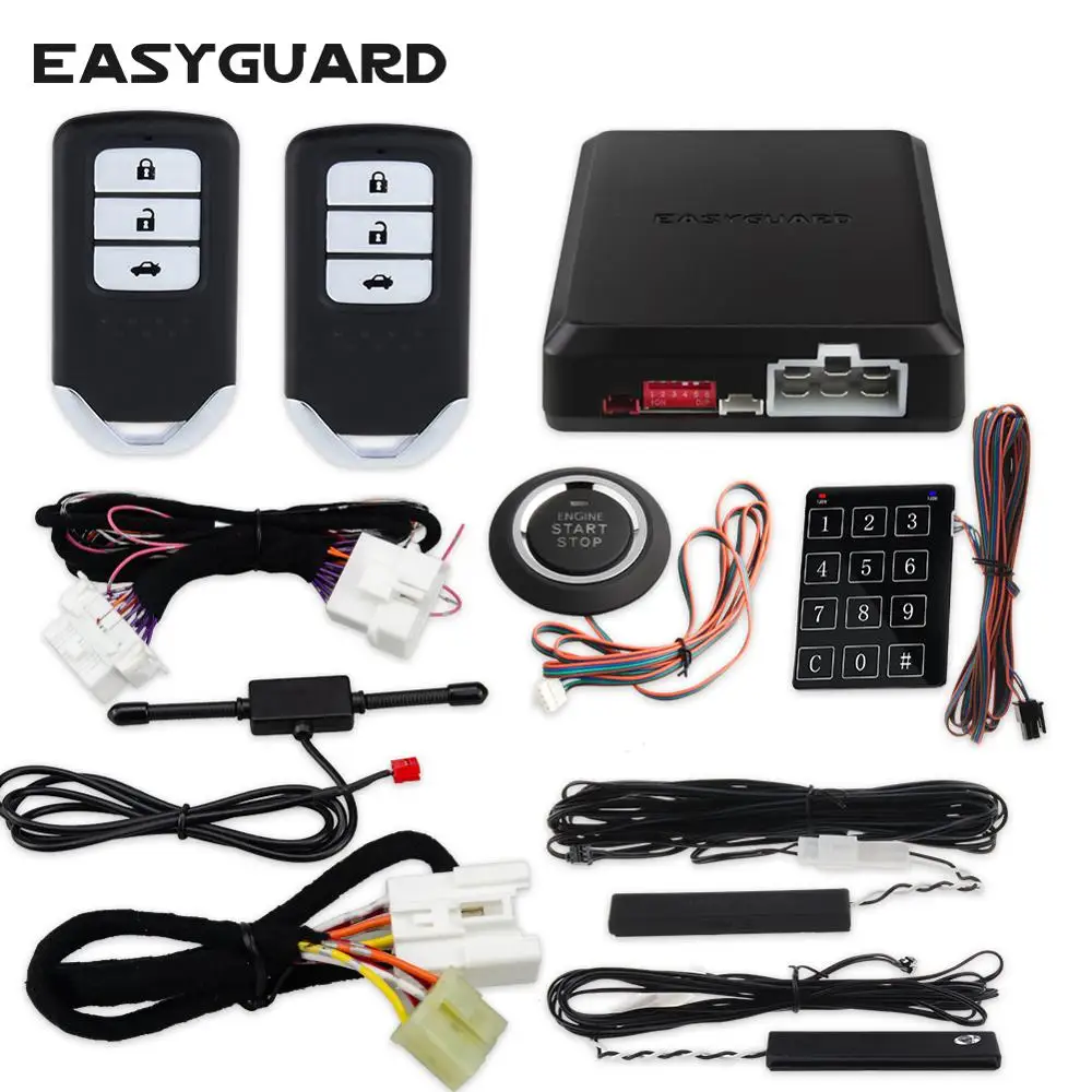 

EASYGUARD smart key CAN BUS system plug and play fit for honda pke car alarm start stop keyless entry kit auto start starter