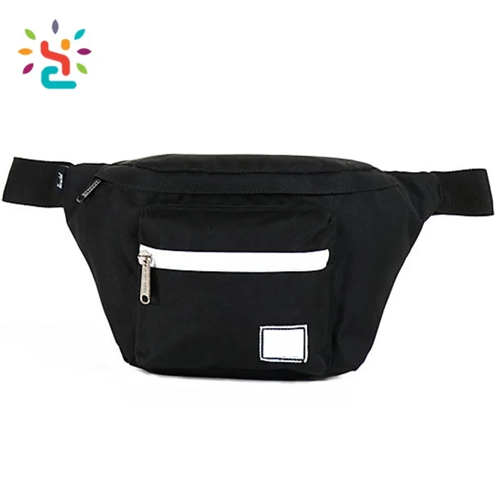 

Classic 3 Meter Reflective Fanny Pack black bags own white zipper men running waterproof custom line tool sport waist bag, Pantone