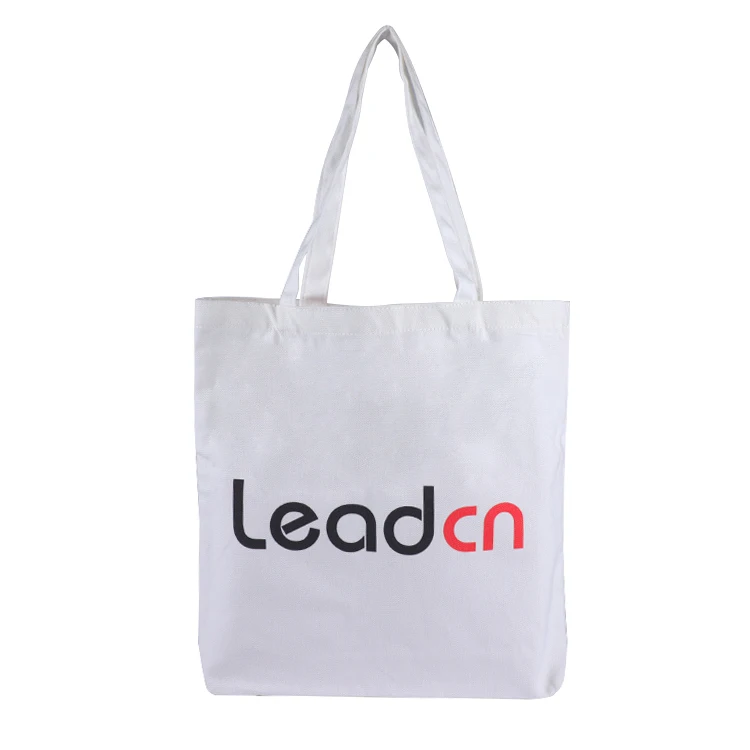 

Custom logo Printed Reusable Shopping White Cotton Canvas Tote Bag