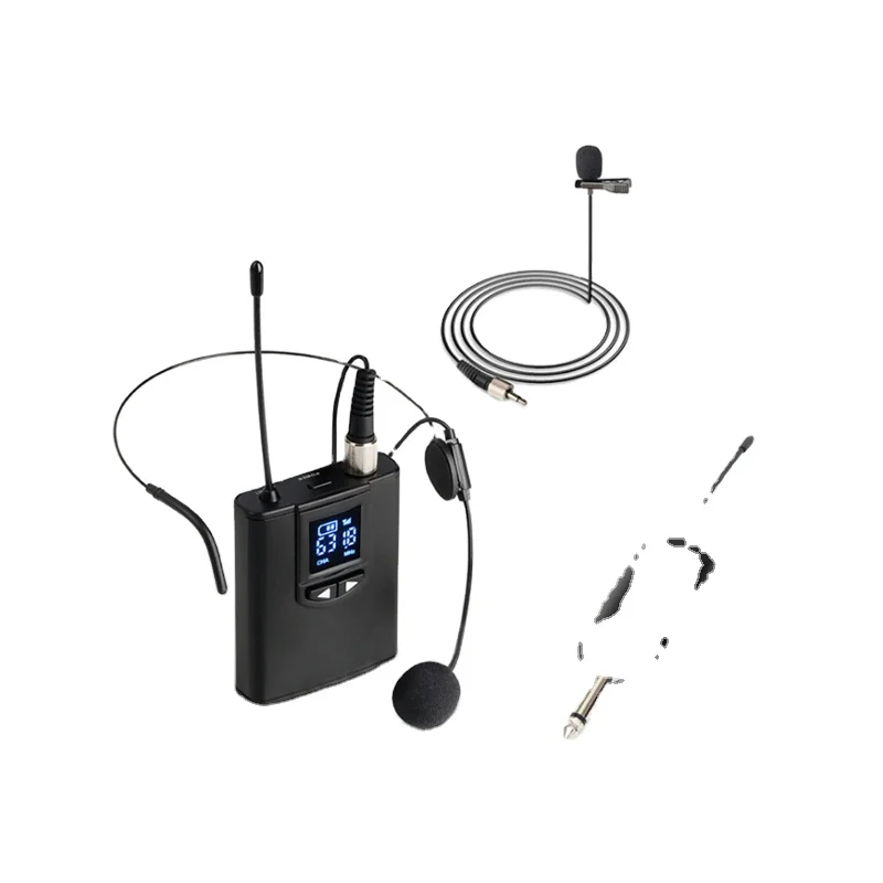 

Portable UHF Wireless Headset Lapel Lavalier Microphones For Teacher, Laptop, TV, Speaker and Karaoke Amplifier