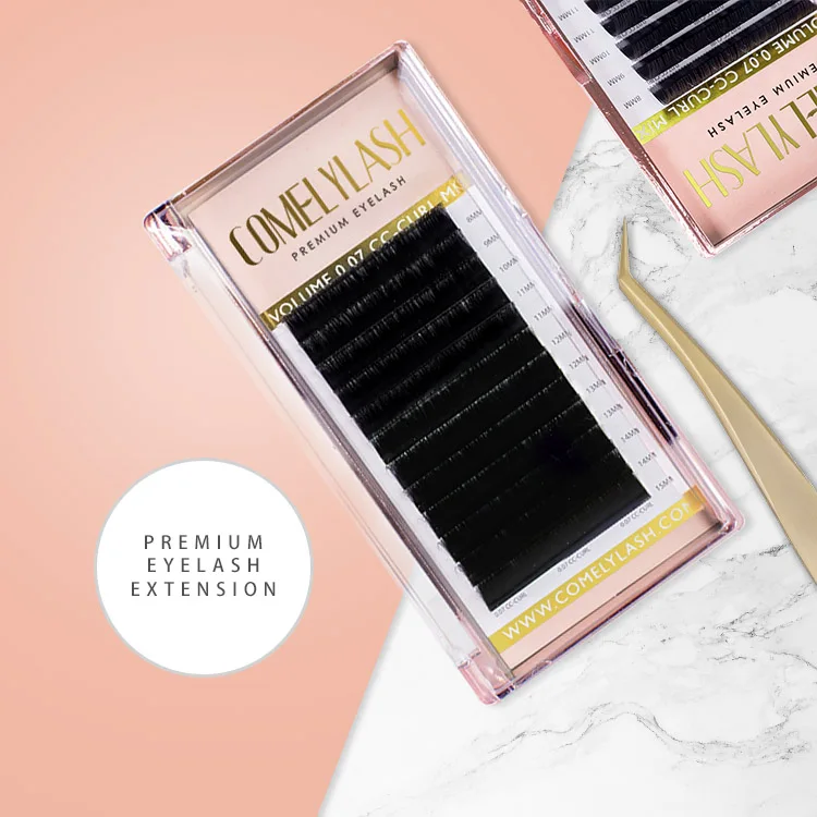 

Comelylash hot selling high quality private label individual sink mink eyelashes for eyelash extensions, Black