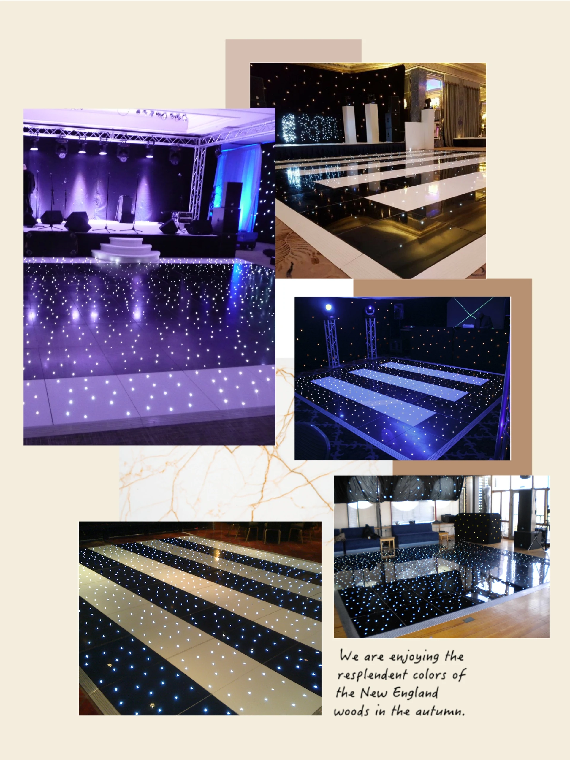 Portable Factory Waterproof White Starlit Led Wedding Party Bar Party