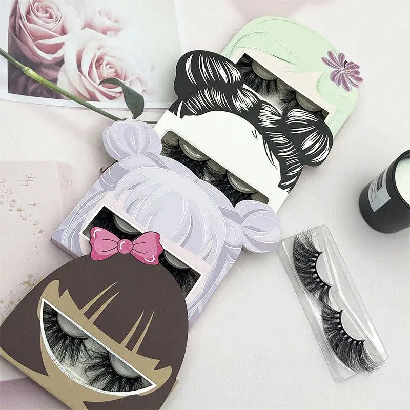 

High Quality Private Label False Eyelash Mink Eyelash 5D Mink Eyelashes Vendor, Natural black or colorful