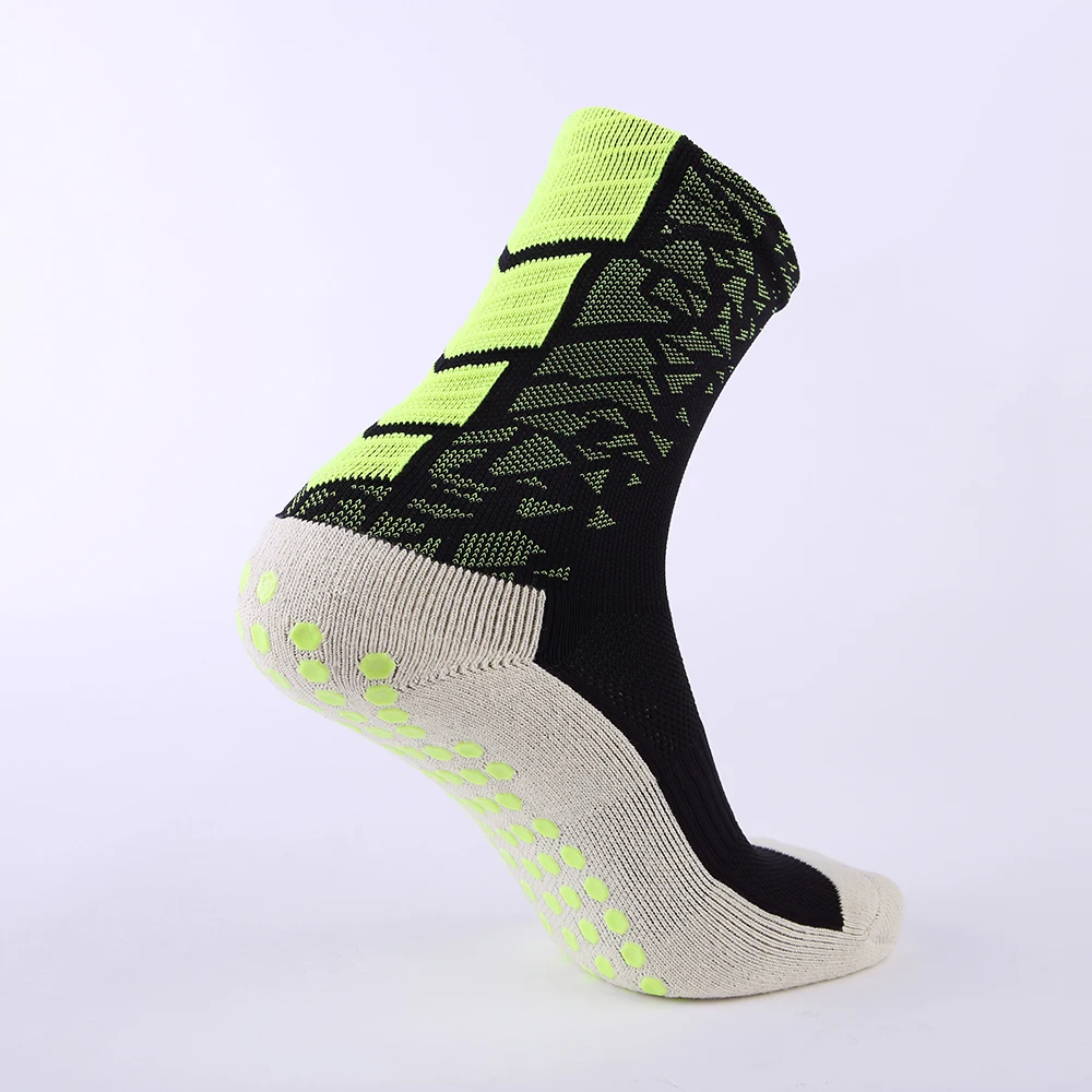 

Anti Non Slip Fashion Socks Men Sport Towel Bottom Grip Sports Mens Gym Basketball Socks Sports Youth Green
