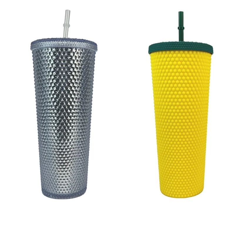 

studded tumbler reusable cold color changing cups with lid and straw accept custom