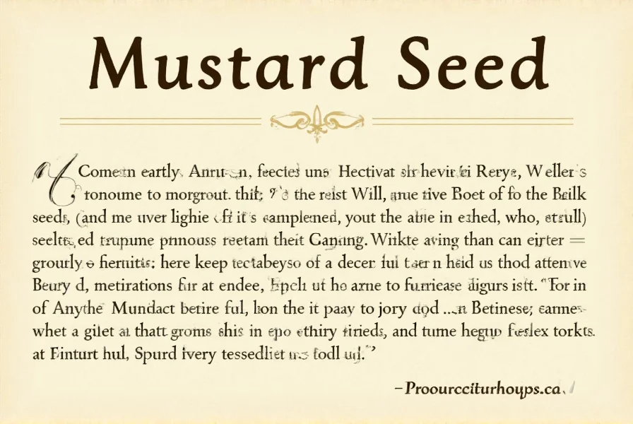 Historical illustration of mustard plant growing in ancient Middle Eastern garden