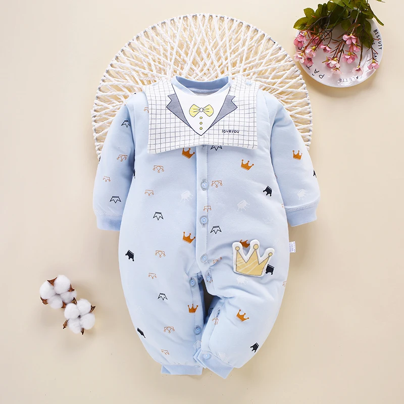 

Wholesale high quality 0-12 months cotton long sleeve girl boy baby clothing infant Rompers, Picture