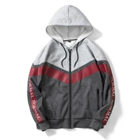 

wholesale unisex OEM customized logo color block casual blank hoodies