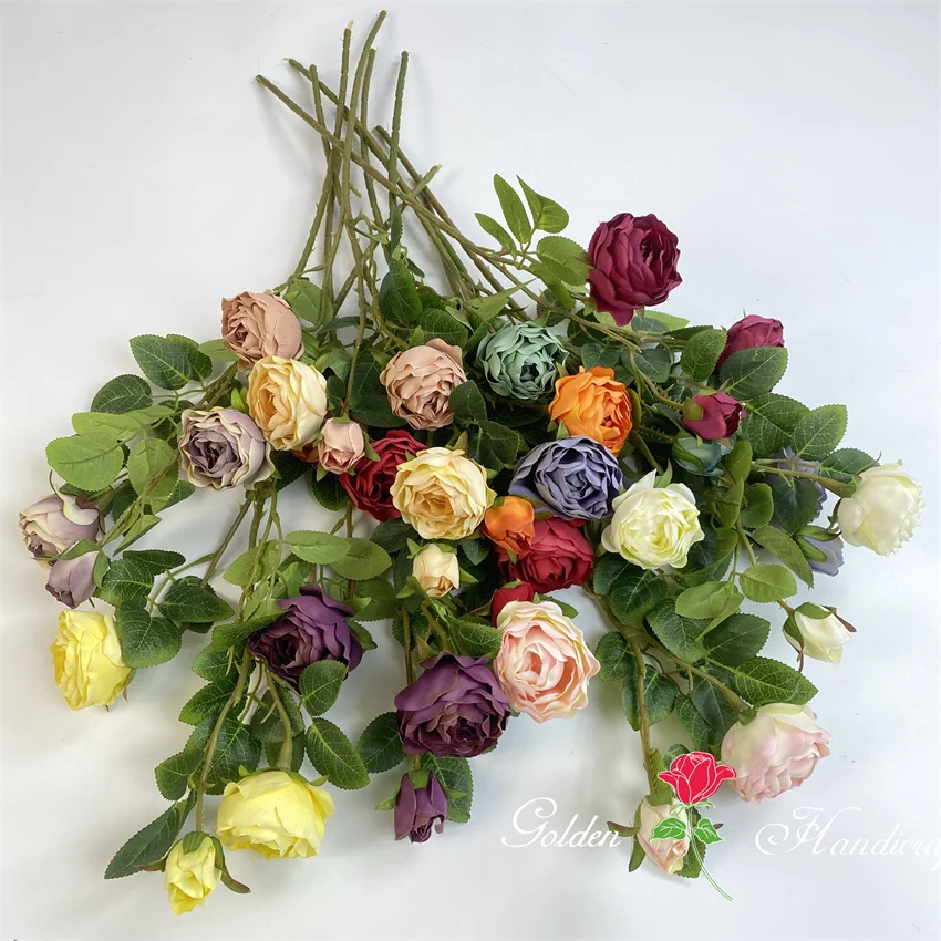 

QSLH-F256- Artificial flowers silk rose flower for wedding and home decoration artificial flower for wedding decoration