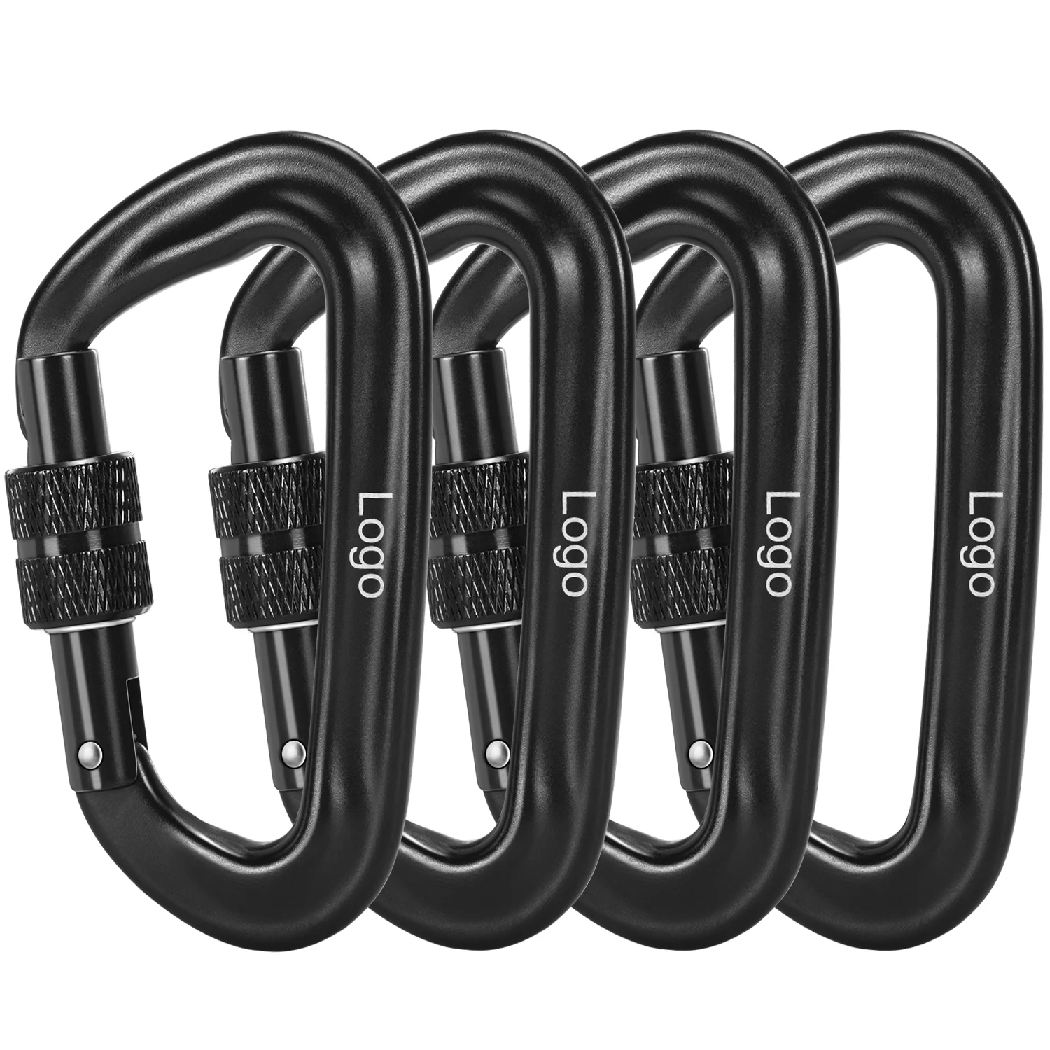 

Bitjoy High Quality Carabiner Clips Custom Logo Keychain Dog Leash Carabiner Hook, Black