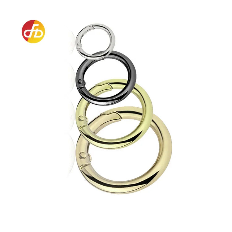 

Factory Circle Round Carabiner Spring O Ring Snap Clip Hook O Ring Spring Gate Clasp Buckle