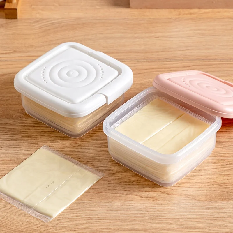 

Refrigerator Kitchen Plastic Cheese Storage Box Container Set with lid, Picture