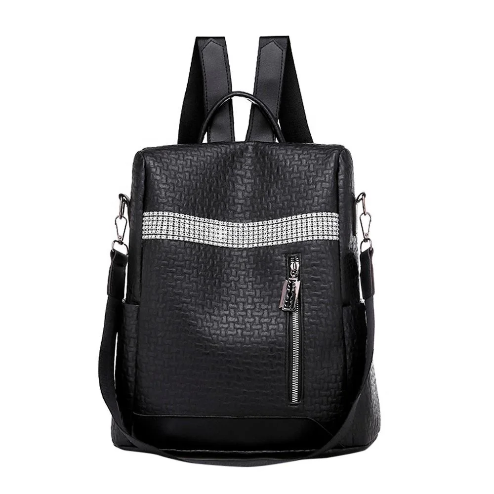 

Solid Leather Waterproof Multifunctional Schoolbag Anti-Theft Shoulder Bag Women Backpack