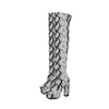 LM4790 Europe and America sexy snake pattern women's boots waterproof platform thick with sleeve elastic paint boots fashion boo