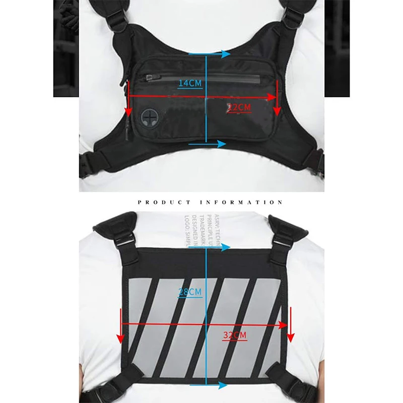 Fashion Custom Tactical Chest Pouch Waist Harness Bag details