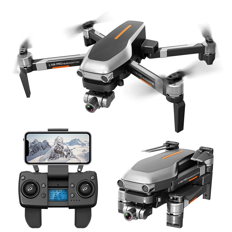 

HD 4K GPS Camera 2-Axis Anti-Shake Self-Stabilizing Gimbal 5G WiFi FPV RC Quadcopter Helicopter l109 pro drone