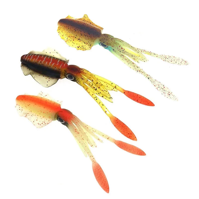 

Fishing Soft Squid Lure 20g15cm Luminous/UV Squid Jig Fishing Lures For Sea Fishing Wobbler Bait, 7 colors