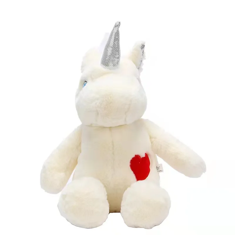 

Girls' cotton love makeup bag cute plush Unicorn backpack campus leisure travel bag, As picture