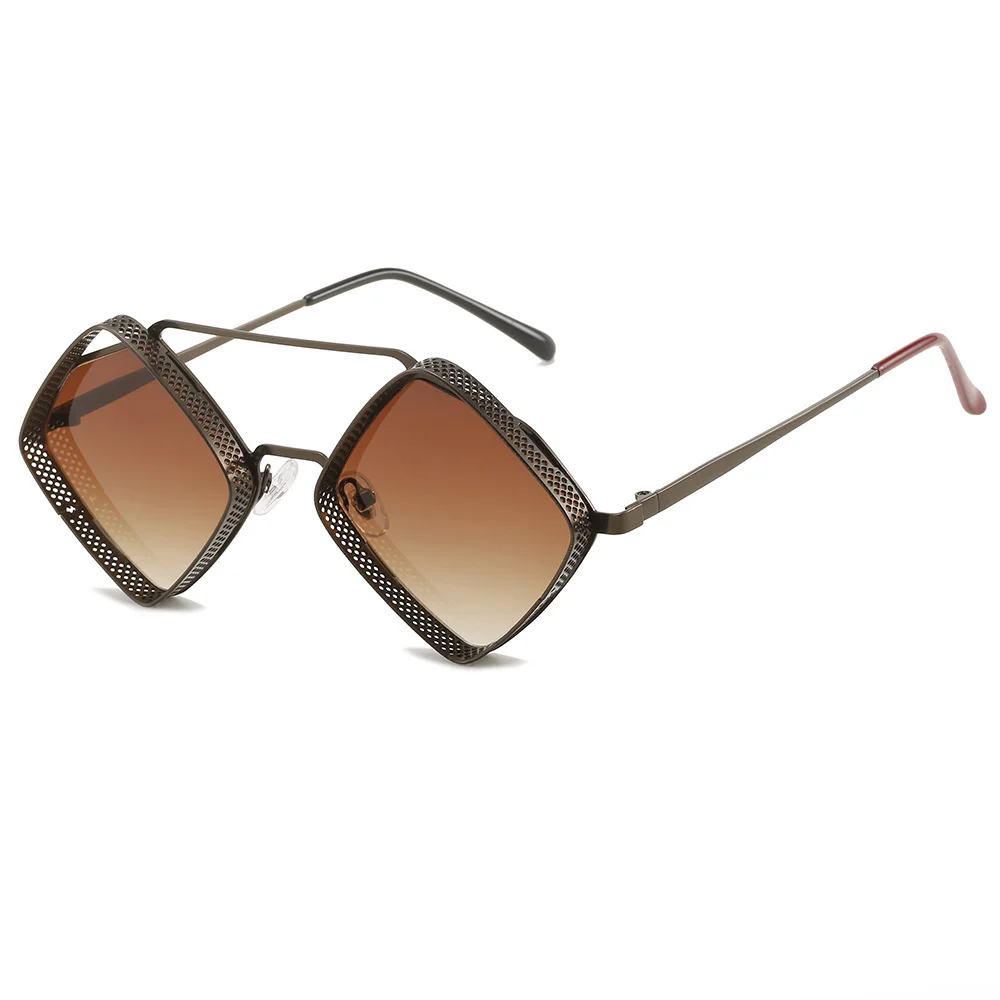 

Superhot Eyewear 24761 Retro Square Metal Frame Steampunk Sunglasses