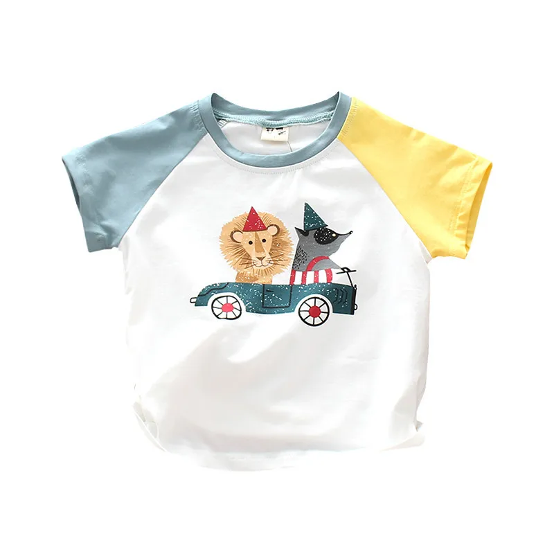

High quality Cotton Custom Red Color children's t-shirt boys' clothing For 2 years to 7 years