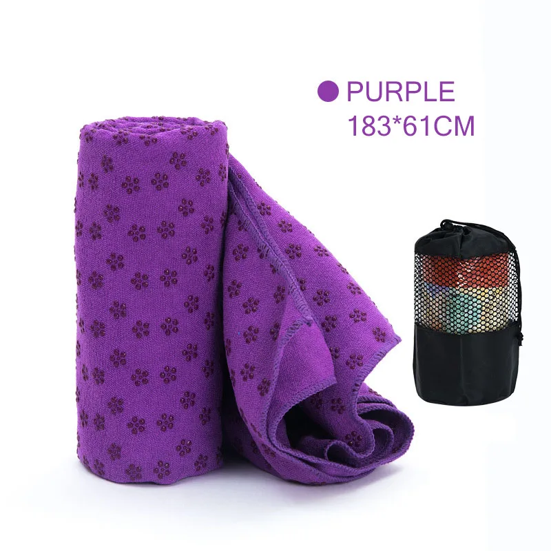 

183*63cm Cover Anti-slip Sweat-absorbent Yoga Blanket Gym Fitness Sports Mat Towel For Exercise Pilates Training