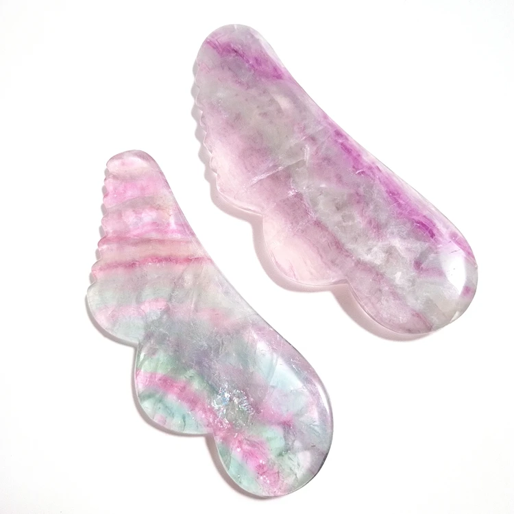 

christmas gift hot selling fluorite natural jade roller and gua sha for gift set