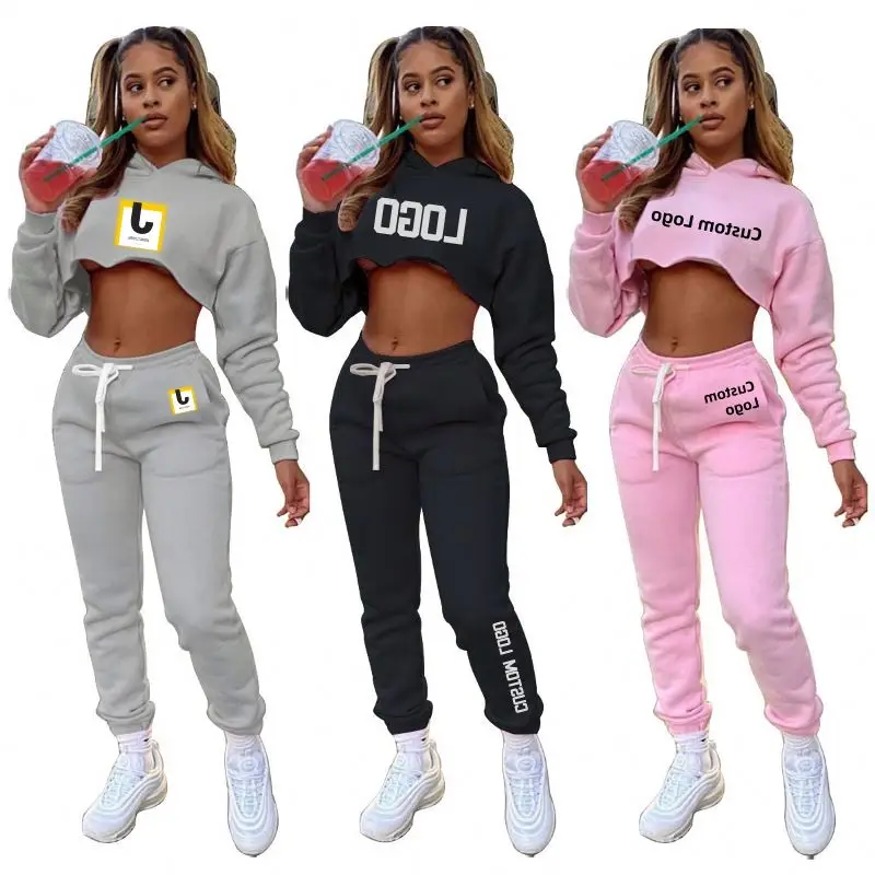 

Multi-Color Blank Womens Blank Hoodies Sweat Suit Satin Hoodie Set