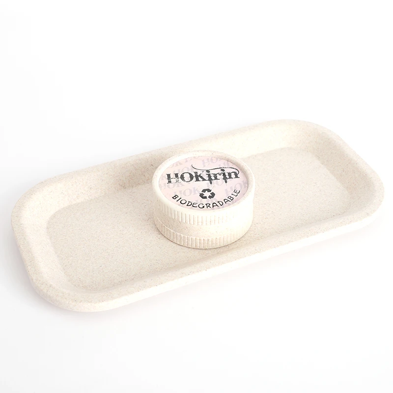 

Wholesale Cheap Protection Glittered Eco-friendly Custom Printed Logo Blank Plant Fibre Rolling Tray Sets