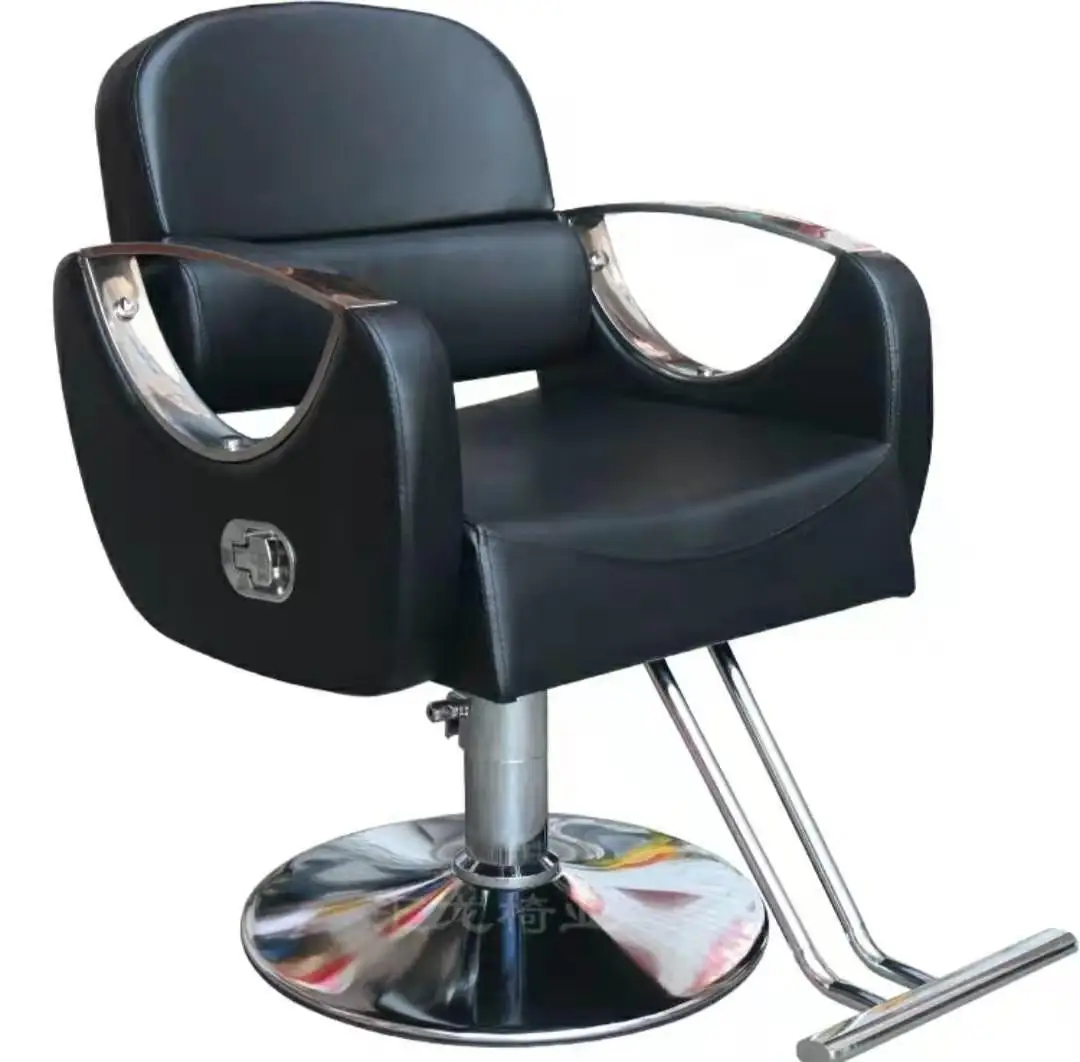 Professional All Purpose Reclining Hydraulic Styling Salon Barber Chair Black Beauty Salon Furniture Comfortable Wooden Packing