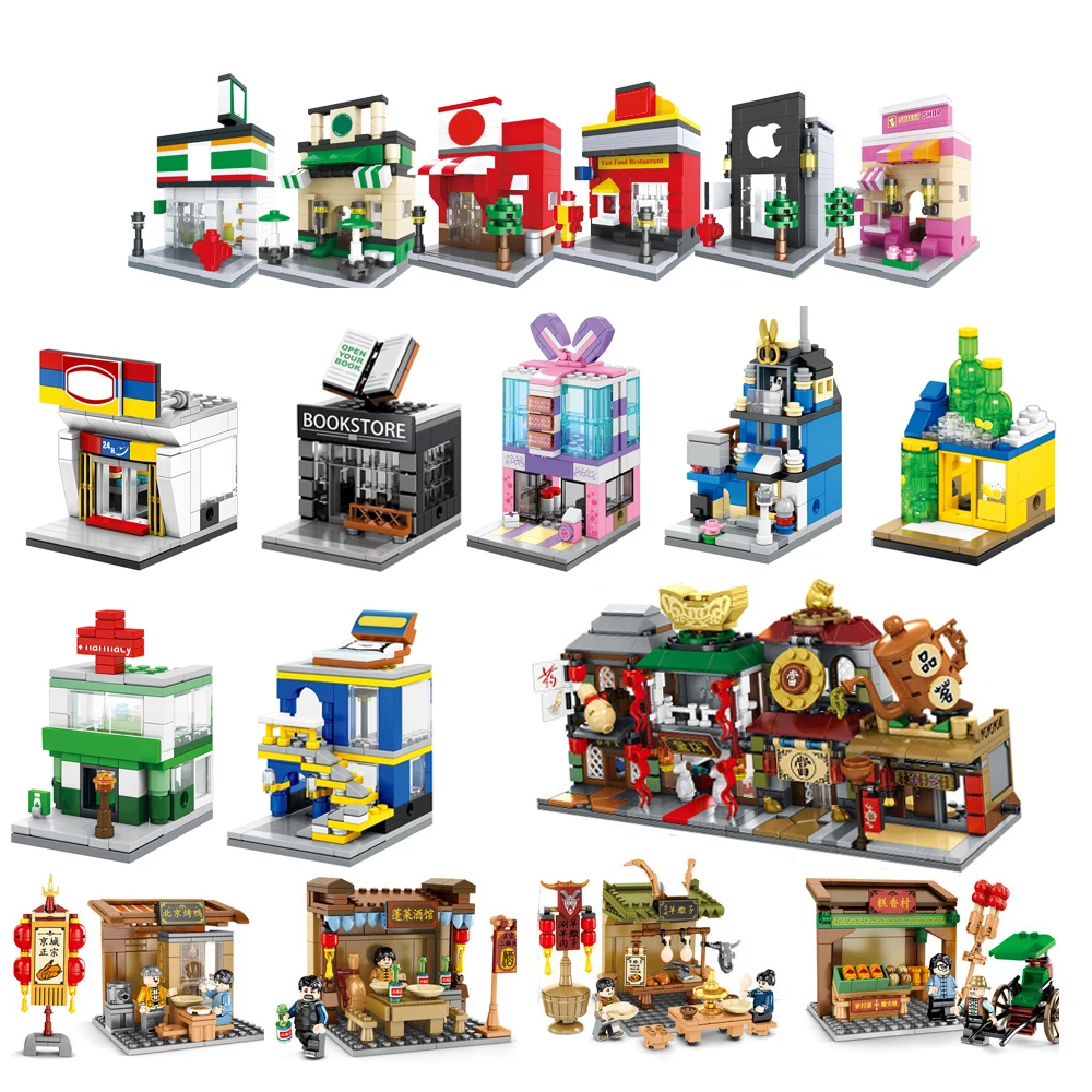 305PCS Building Toy Set Mini Bricks City Street Pet Shop Sembo Block 