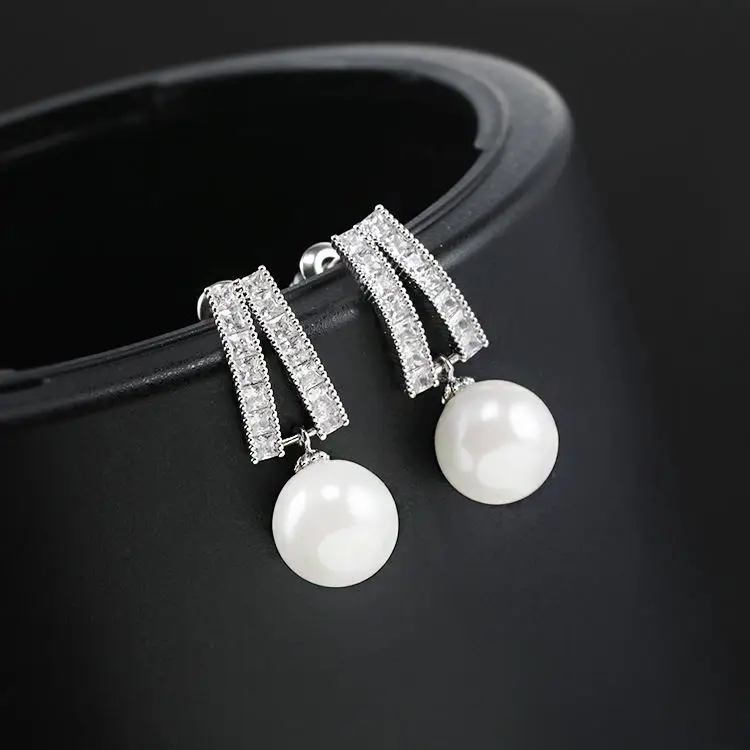 

EarringOpal Stud Snowflake Porcelain Necklace 925 LongVan Cleef Black Set Boutique Supplier Earrings, As photo