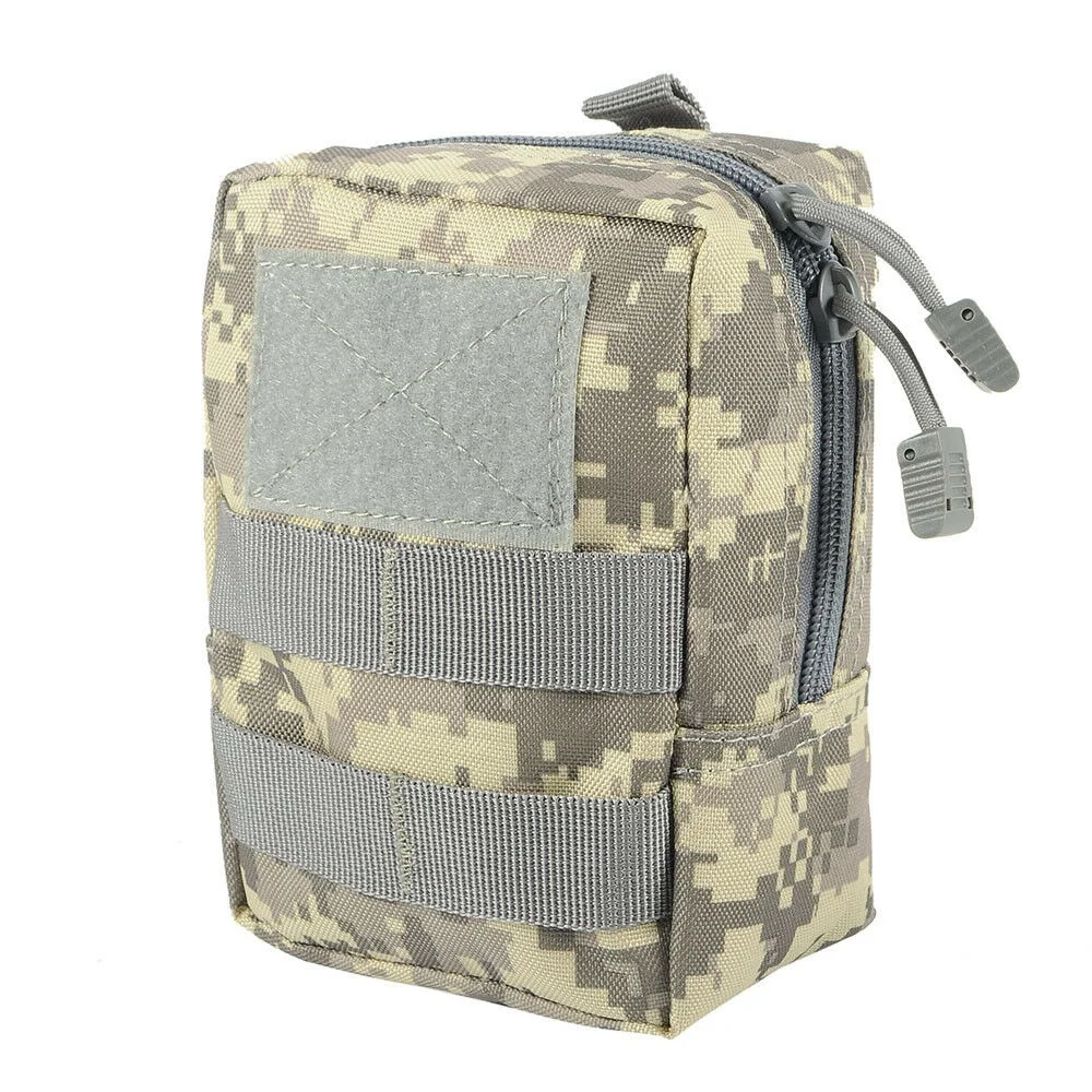 

Camouflage Woodland Nylon Military Tactical EDC Gadget Compact Waist Bag Pack, More than 6 colors for reference