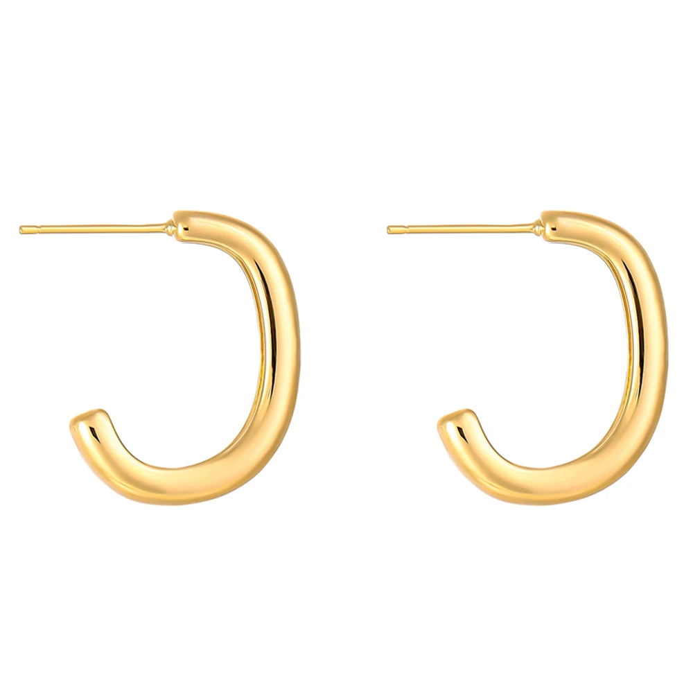 

Delicate trendy luxery Design Brass Jewelry Hoop 18K Gold Plated earing for men