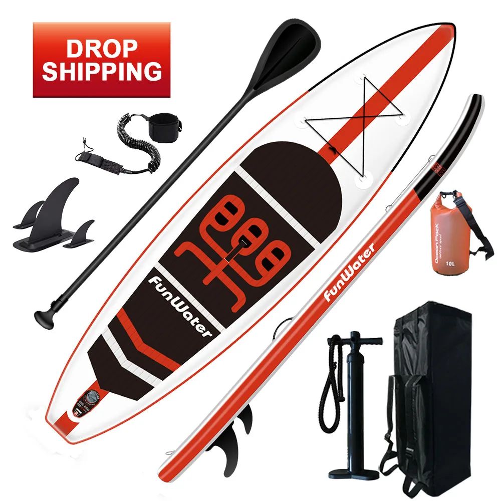 

FUNWATER drop shipping sup paddle board inflatable stand up paddle board buy sports, Orange