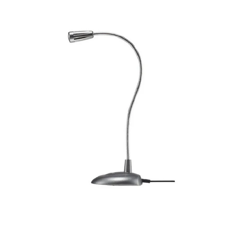 

3.5mm Stereo Plug Condenser Multimedia Gooseneck Microphone PC Laptop Chatting Desktop Stand Mic, Silver